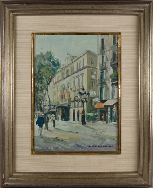 Pascual Fresquet Almurín | Paisaje Urbano Impresionista | Óleo Original sobre Lienzo