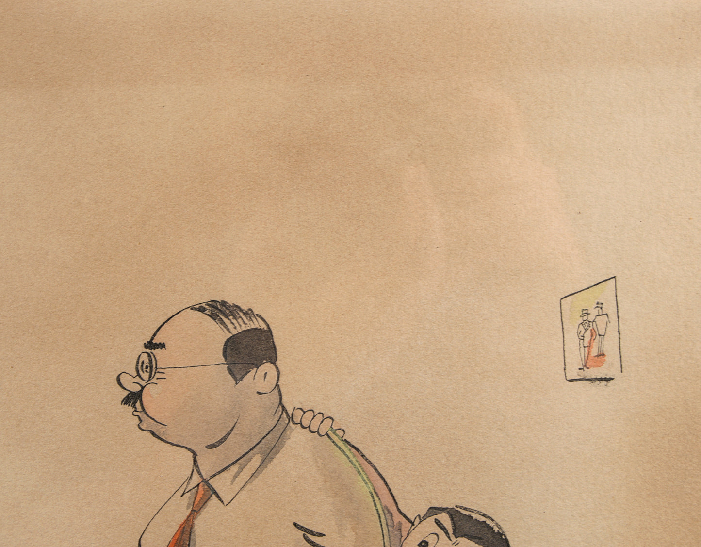 F. Esquerda | Crónicas Satíricas de la Sastrería | Lote de 4 Acuarelas sobre Papel | 1950-1952