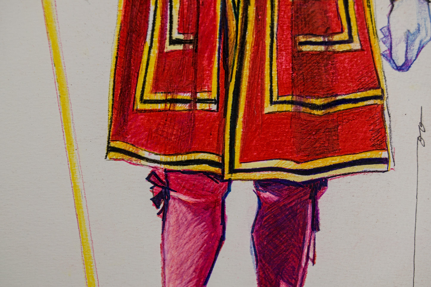PEPE GONZÁLEZ | YEOMAN WARDER (BEEFEATER) | ILUSTRACIÓN FIGURATIVA | TÉCNICA MIXTA ORIGINAL SOBRE PAPEL