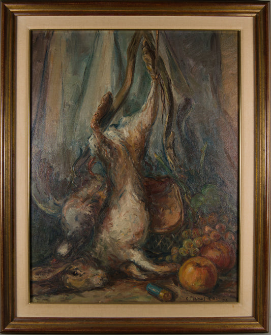 CÁNDID PLANAS MASÓ | LÄNDLICHE LANDSCHAFT MIT FIGUREN | KATALANISCHE LANDSCHAFTSSCHULE | ÖL AUF LEINWAND (1939)