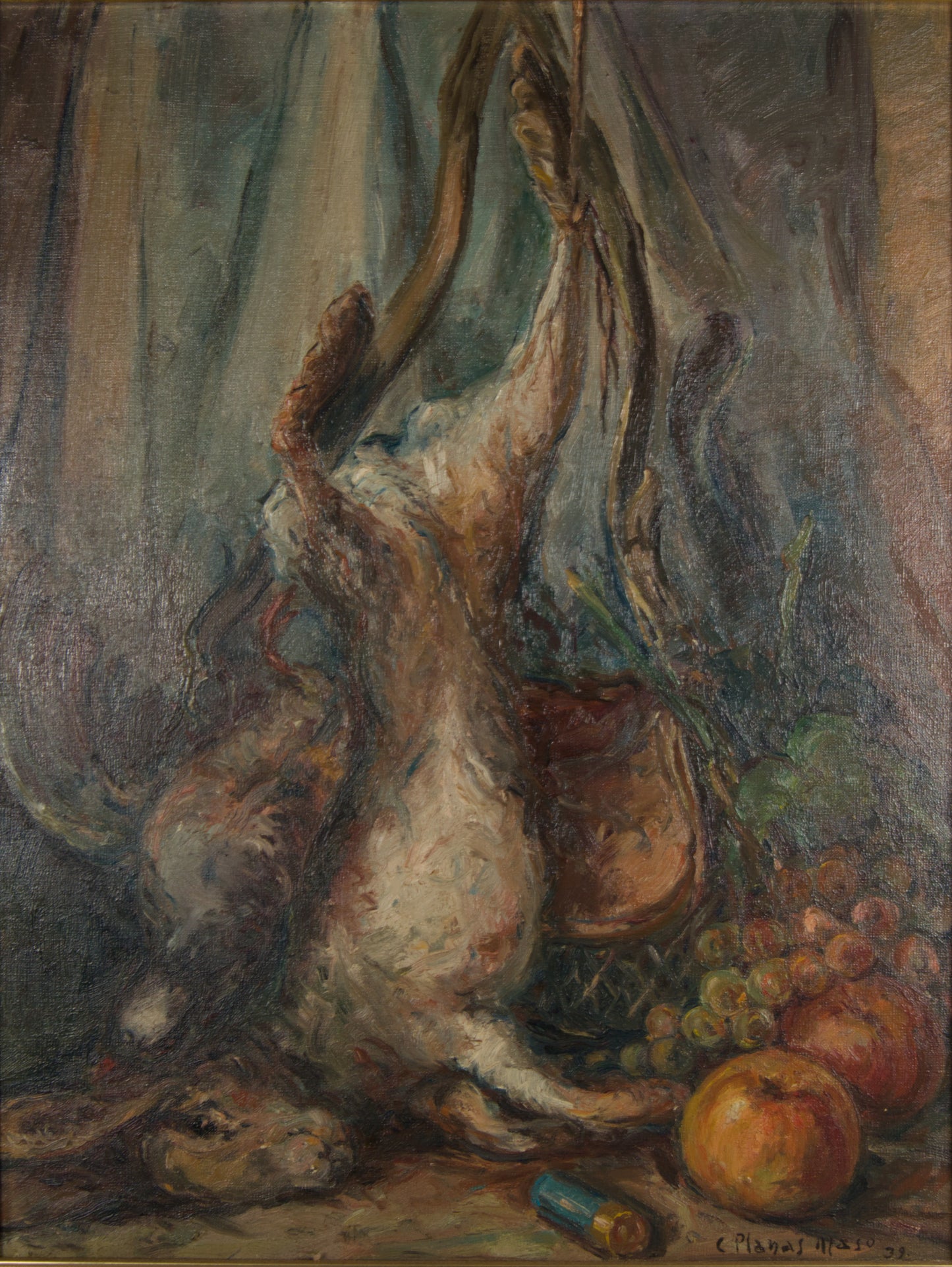 Cándid Planas Masó | Naturaleza Muerta de Caza (1939) | Óleo Original