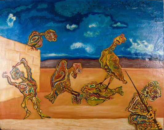 Lerke | Paisaje Surrealista y Abstracción Biomórfica | Óleo surrealista | 1978