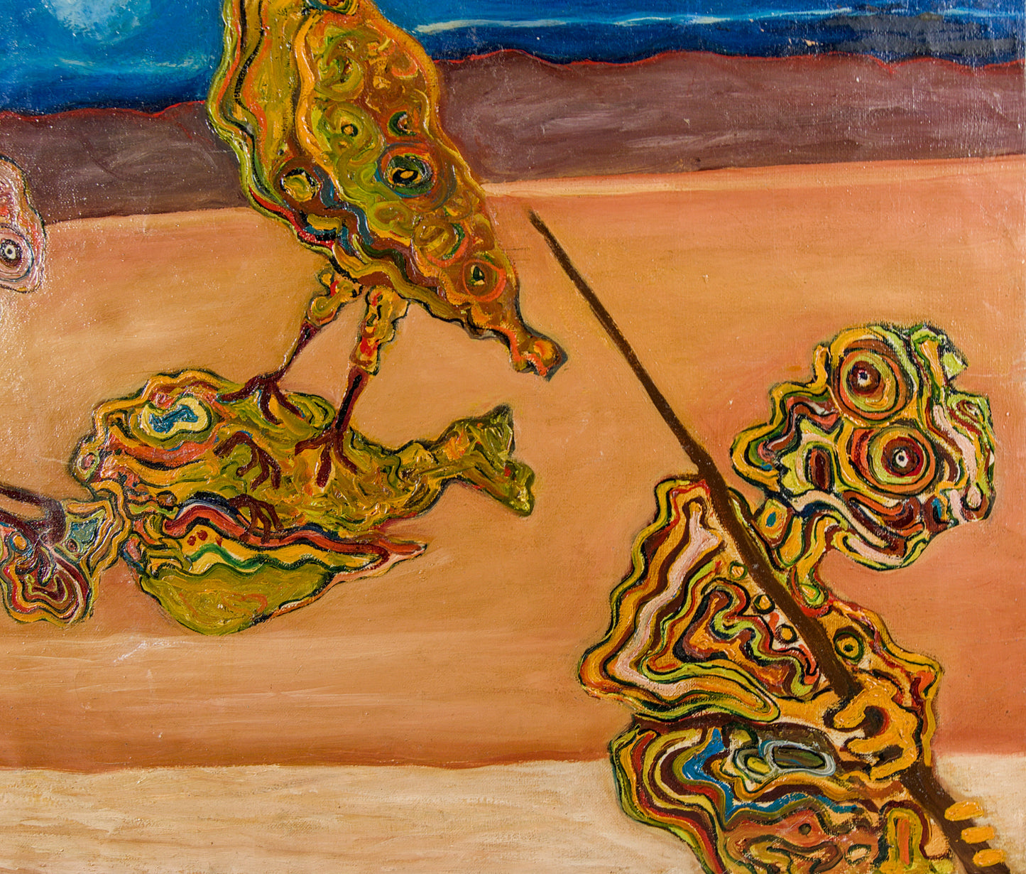 Lerke | Paisaje Surrealista y Abstracción Biomórfica | Óleo surrealista | 1978