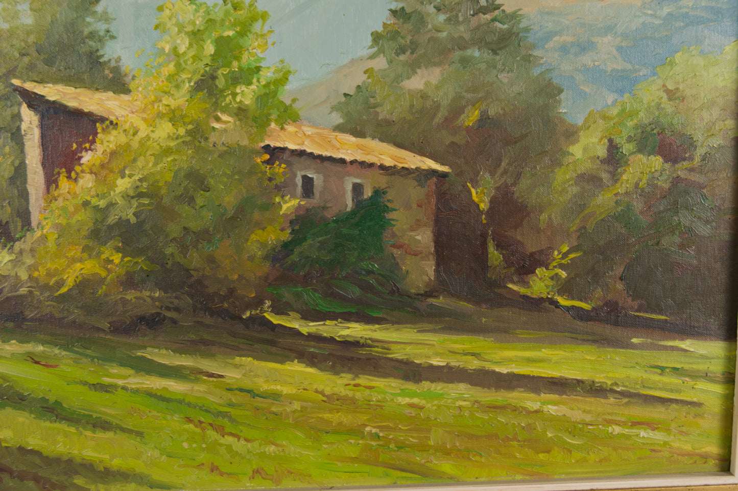 Joan Cordomí | Idilio Rural con Masía | Óleo Original sobre Lienzo