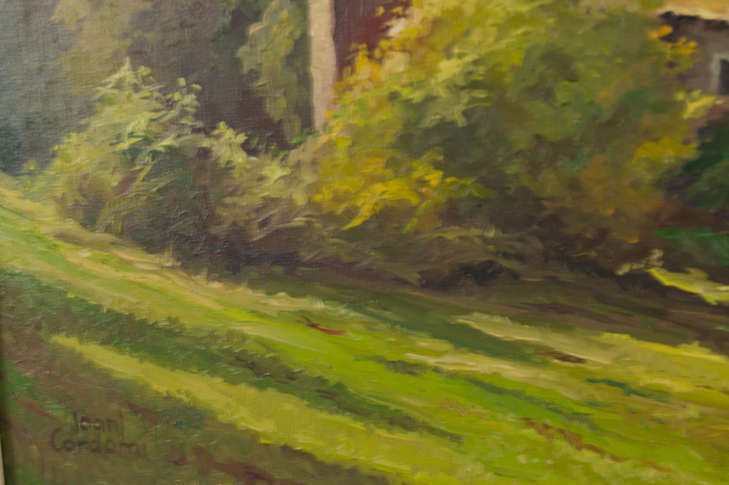 Joan Cordomí | Idilio Rural con Masía | Óleo Original sobre Lienzo