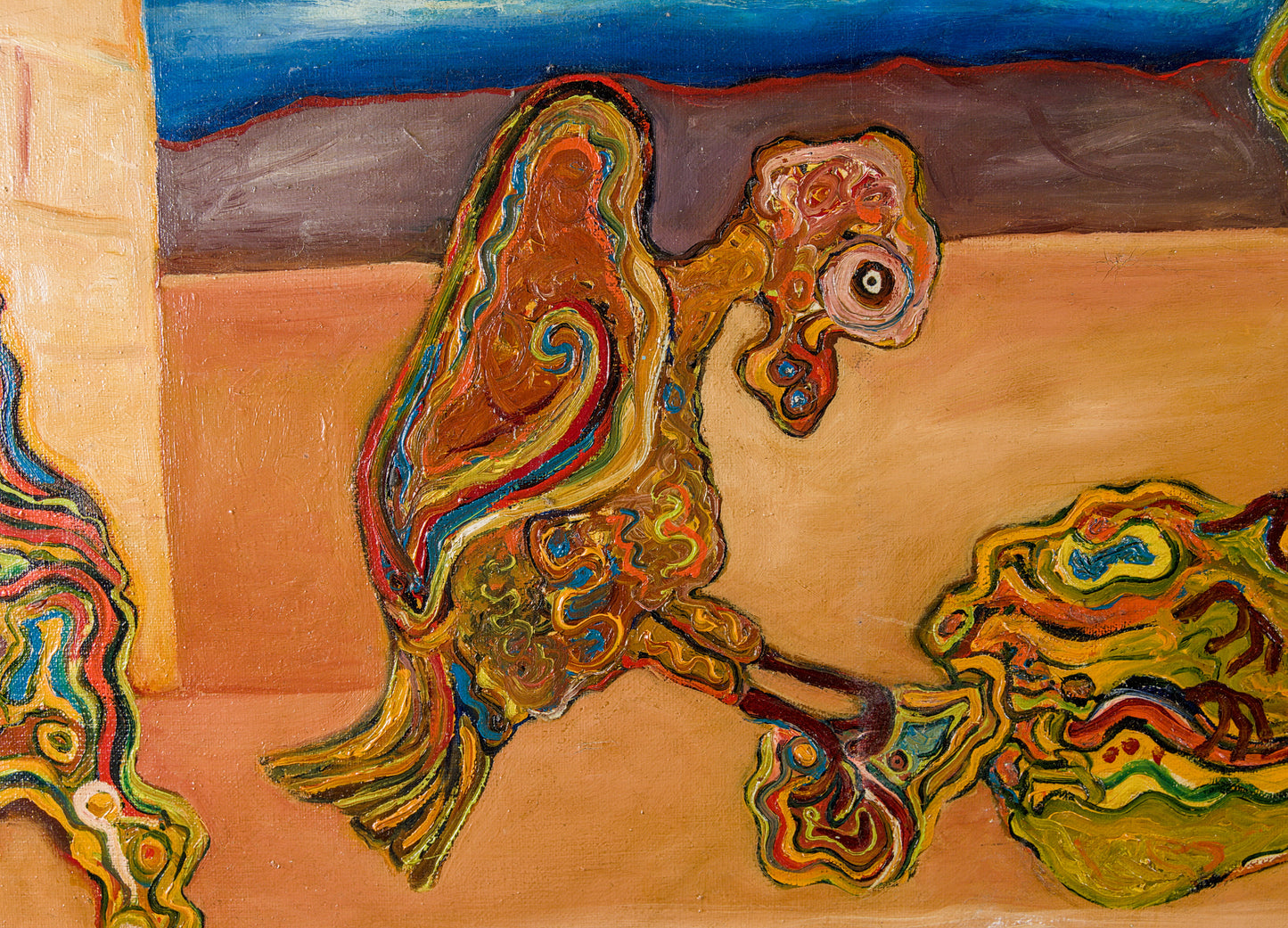 Lerke | Paisaje Surrealista y Abstracción Biomórfica | Óleo surrealista | 1978