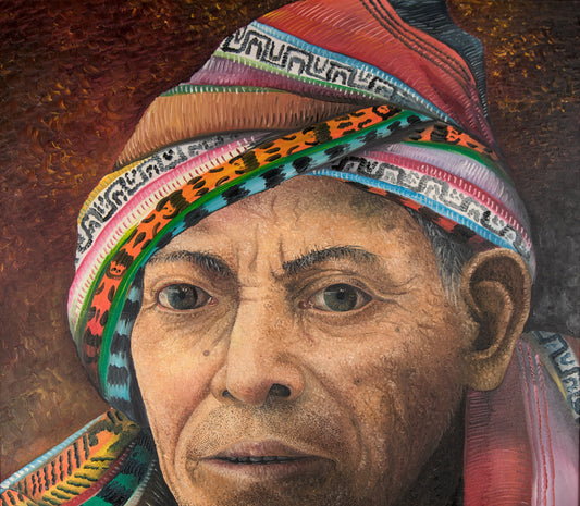 Nicolás Reanda | Escuela Tz'utujil: Retrato Indigenista Guatemalteco | Óleo sobre Lienzo