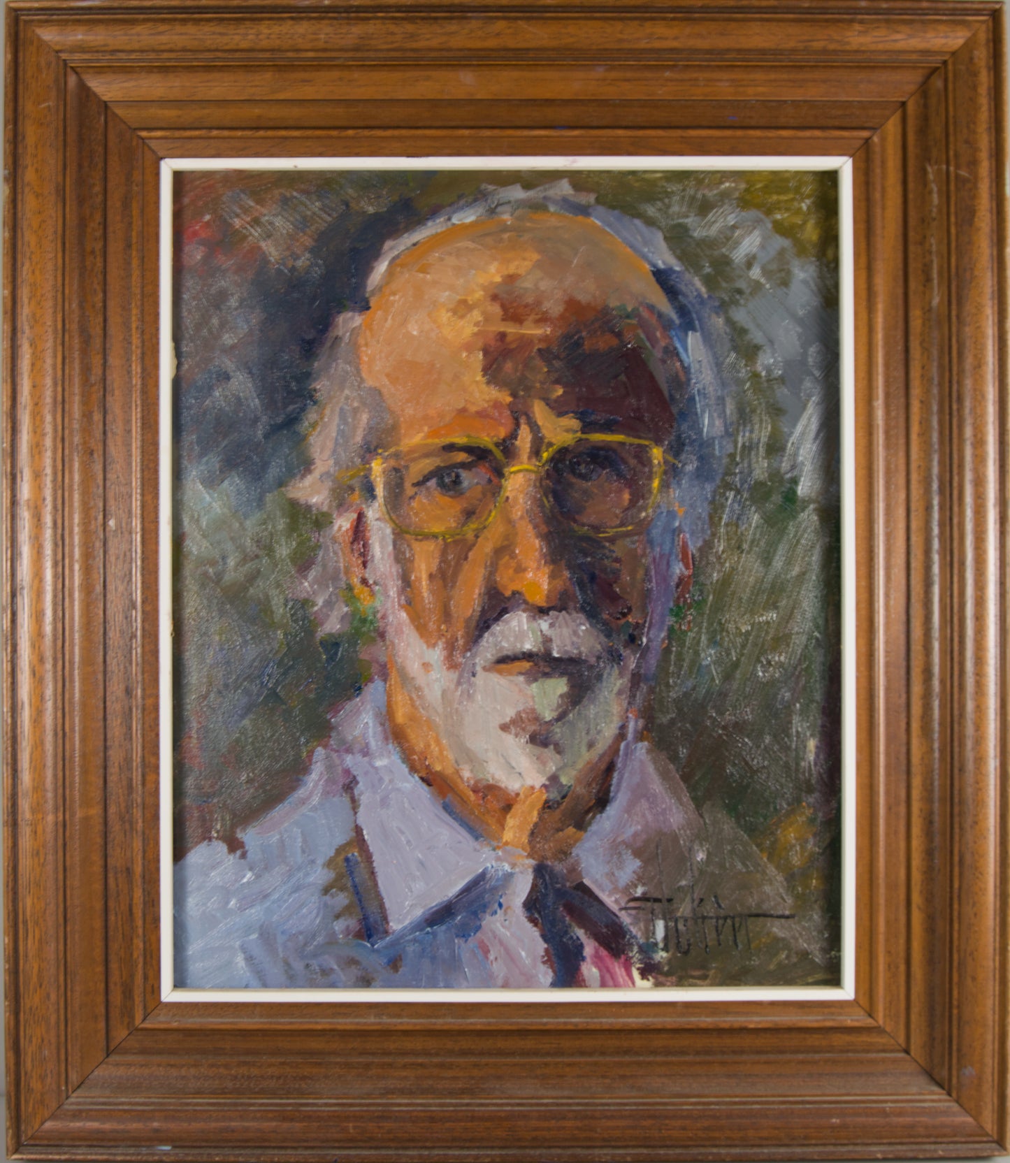 ERNEST JULIEN MALLA (1927–2022) | SELBSTPORTRÄT IM ERNEUTEN LEBEN | FAUVE-EXPRESSIONISMUS | ÖL AUF LEINWAND