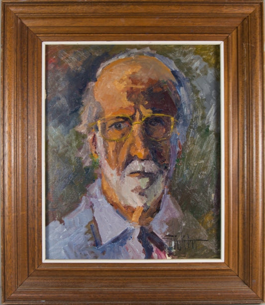 ERNEST JULIEN MALLA (1927–2022) | SELBSTPORTRÄT IM ERNEUTEN LEBEN | FAUVE-EXPRESSIONISMUS | ÖL AUF LEINWAND