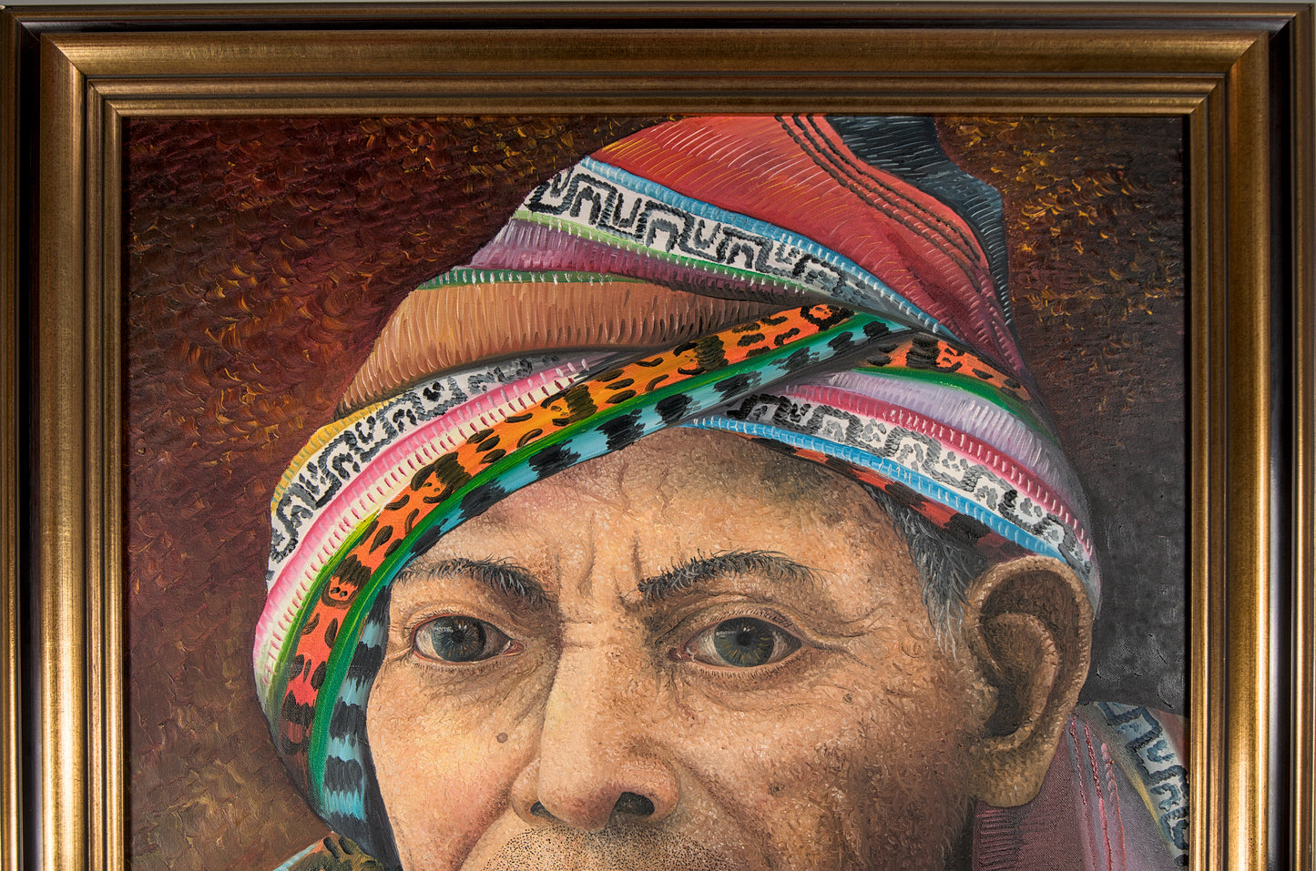 Nicolás Reanda | Escuela Tz'utujil: Retrato Indigenista Guatemalteco | Óleo sobre Lienzo