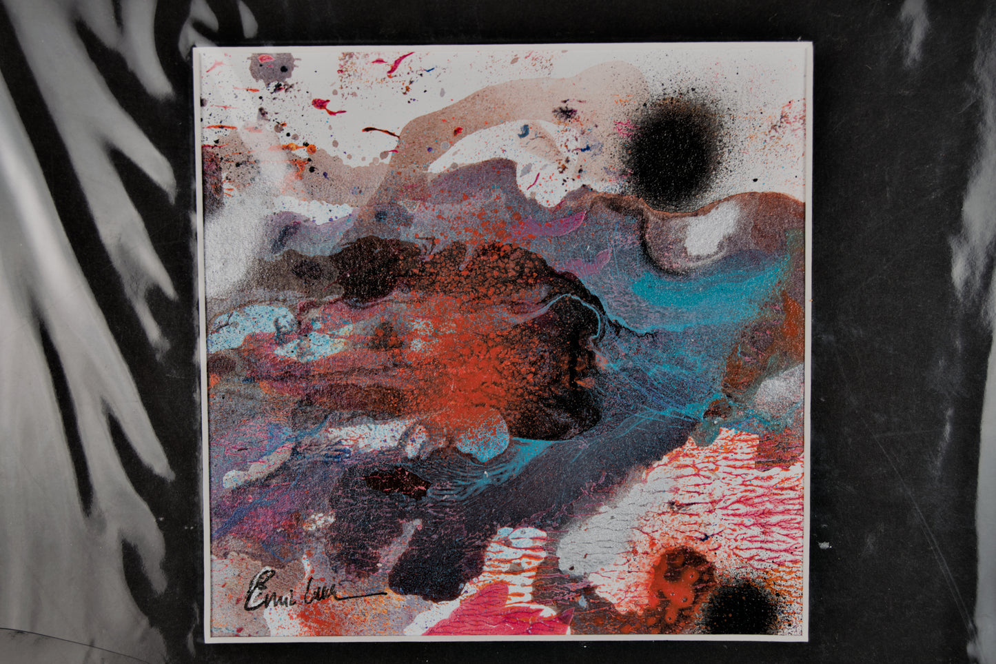 Enric Colldecarrera | Abstracción Atmosférica | Técnica Mixta Original (Estado Mint)