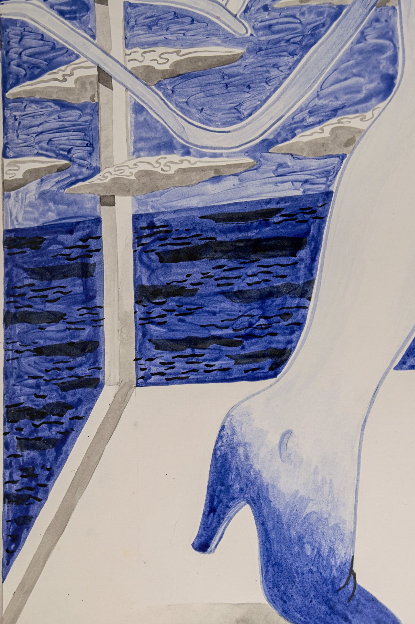Gerard Sala | "Eixir" (Figura Femenina) | Técnica Mixta sobre Papel | 1994