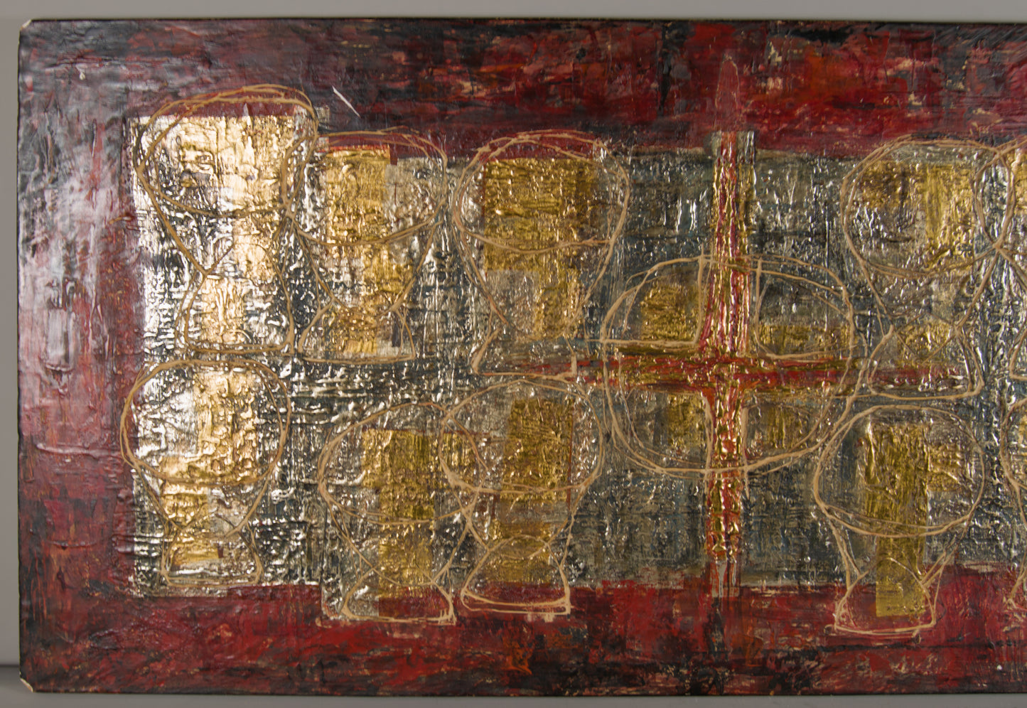 JORDI VILA RUFAS | DER KELCH-FRIEZE | HEILIGE ABSTRAKTION | GEMISCHTE TECHNIK AUF HOLZ