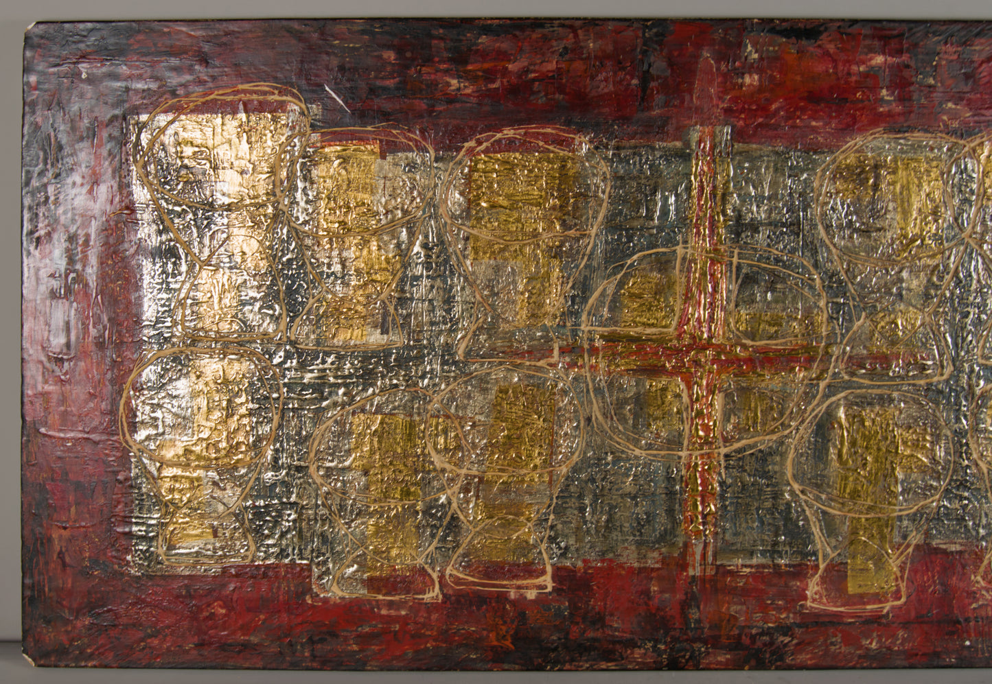 JORDI VILA RUFAS | DER KELCH-FRIEZE | HEILIGE ABSTRAKTION | GEMISCHTE TECHNIK AUF HOLZ