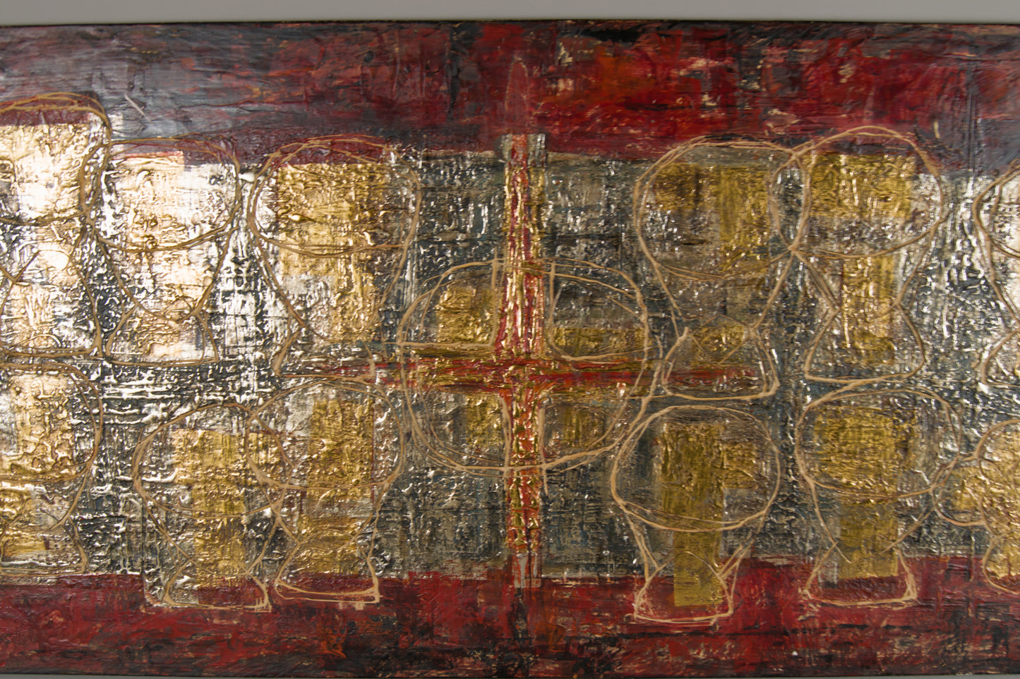 JORDI VILA RUFAS | DER KELCH-FRIEZE | HEILIGE ABSTRAKTION | GEMISCHTE TECHNIK AUF HOLZ