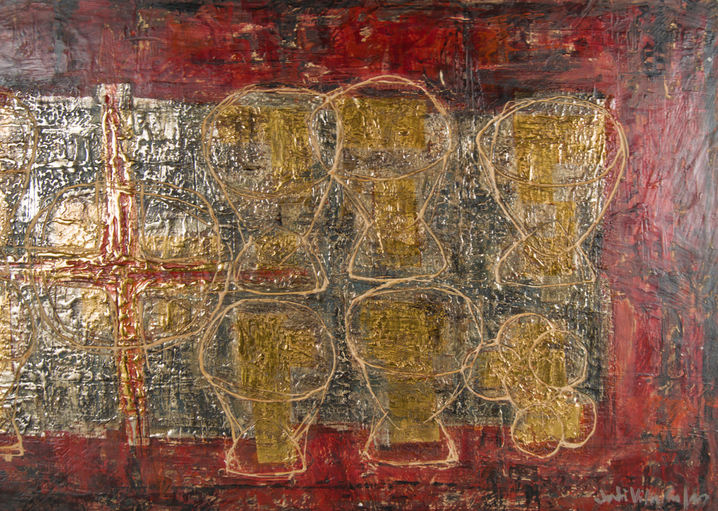 JORDI VILA RUFAS | DER KELCH-FRIEZE | HEILIGE ABSTRAKTION | GEMISCHTE TECHNIK AUF HOLZ