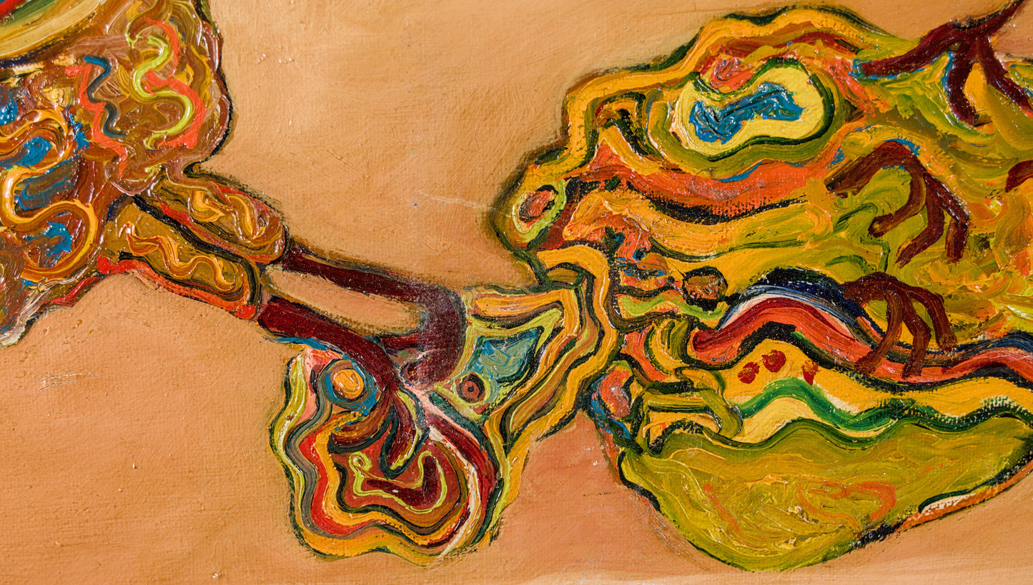 Lerke | Paisaje Surrealista y Abstracción Biomórfica | Óleo surrealista | 1978