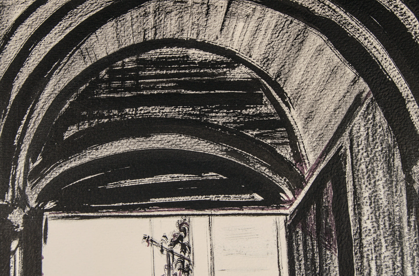 Sixte Blasco | "Arquitectura de Sombras" | Dibujo Original a Gouache