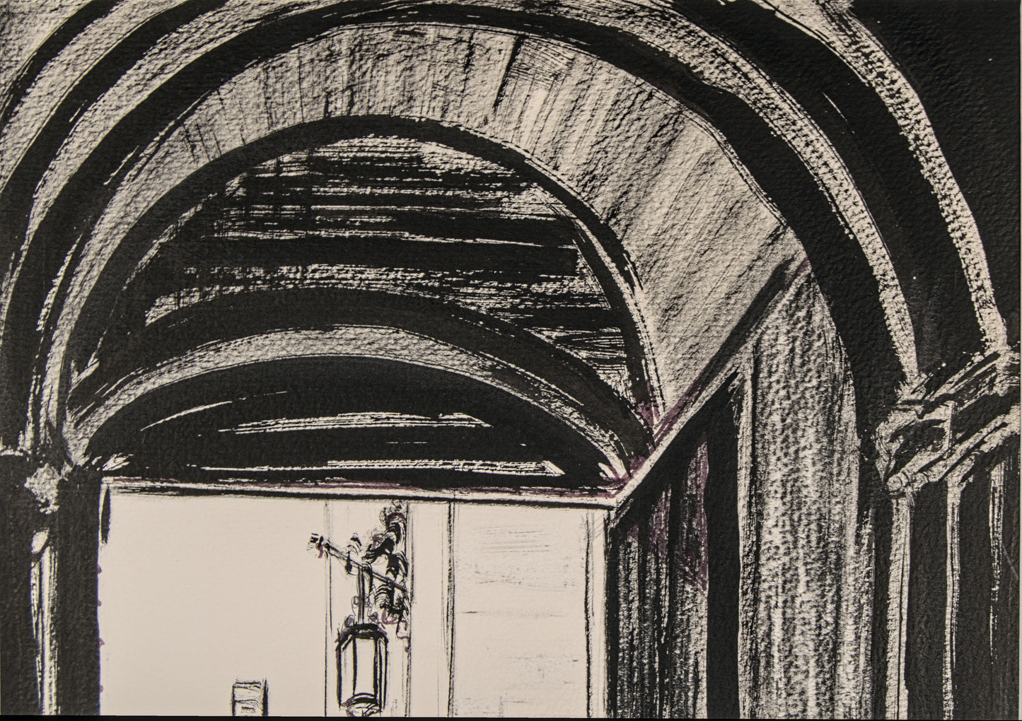 Sixte Blasco | "Arquitectura de Sombras" | Dibujo Original a Gouache