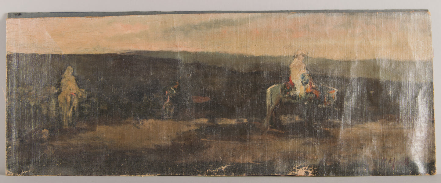 RAMÓN MARTÍ ALSINA | REISENDE IN DER DÄMMERUNG | KATALANISCHER REALISMUS | ÖL AUF LEINWAND