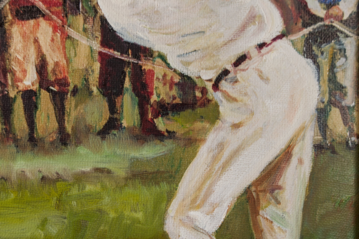 Salvador Pérez Bassols | El Swing (Golf Clásico) | Óleo Original Matérico