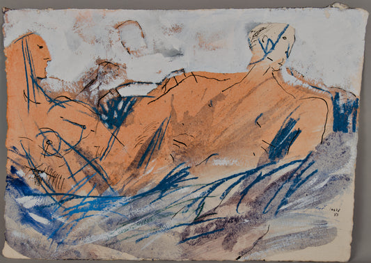 PATRICK LOSTE: TWO FIGURES | ORIGINAL MIXED MEDIA 