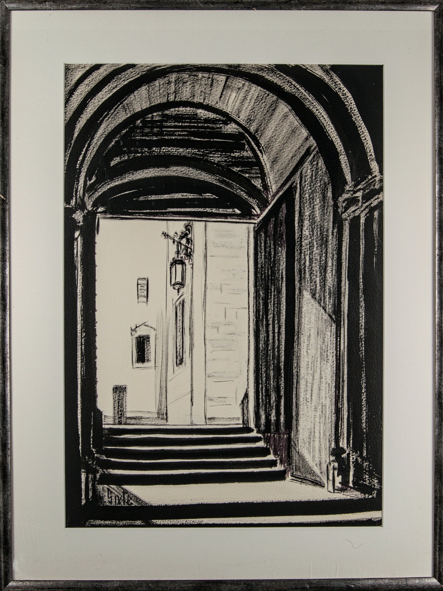 Sixte Blasco | "Arquitectura de Sombras" | Dibujo Original a Gouache