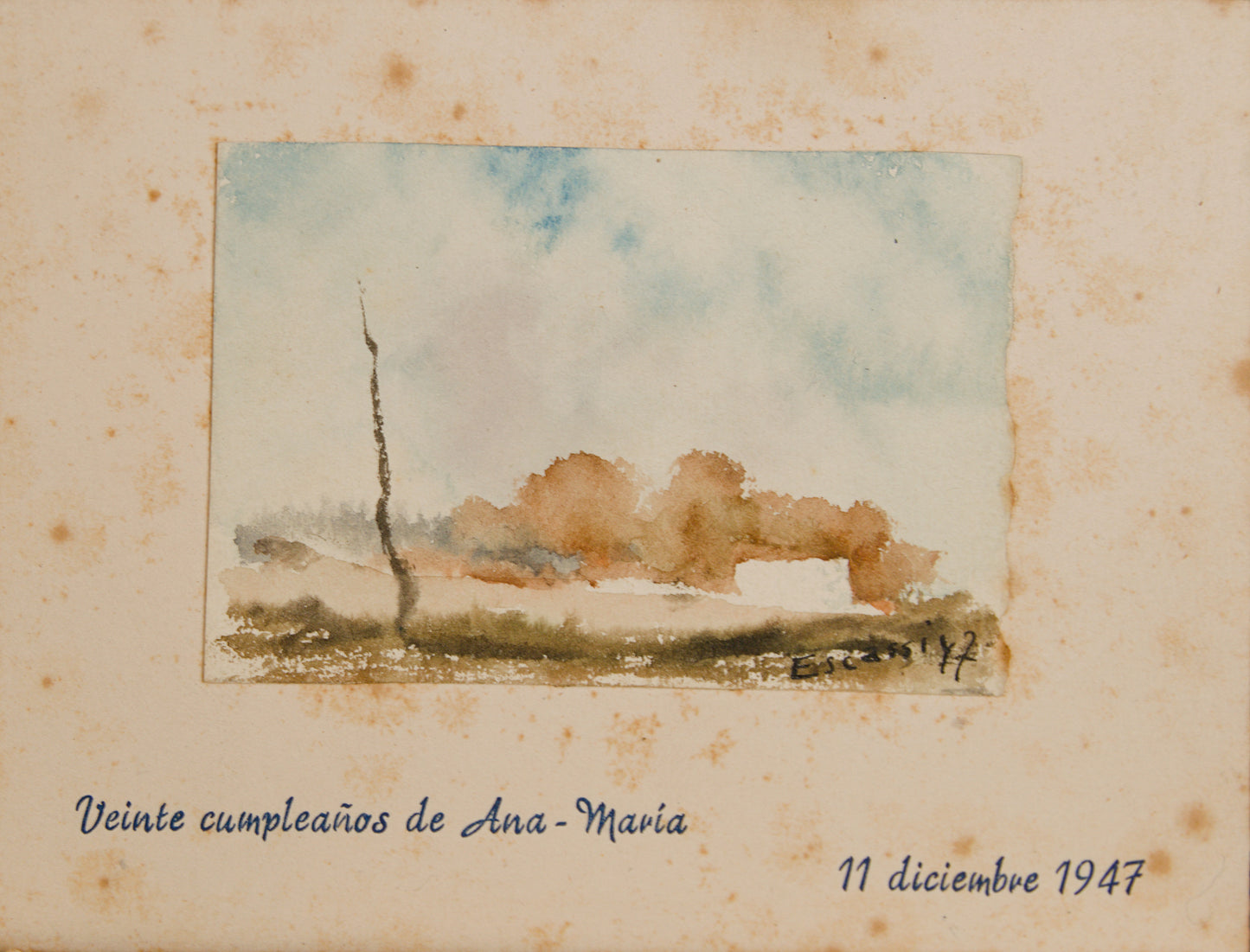 JOSÉ ROMERO ESCASSI | SERIE DE OCHO PAISAJES CONMEMORATIVOS | ESCUELA MADRILEÑA | ACUARELA SOBRE CARTULINA