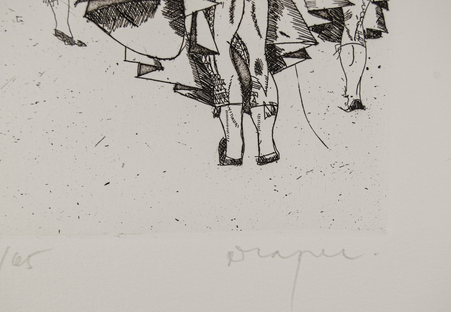 JOSEP M.ª DRAPER | LANCE DE CAPOTE Y TORO | TAUROMAQUIA CONTEMPORÁNEA | AGUAFUERTE ORIGINAL (30/65)