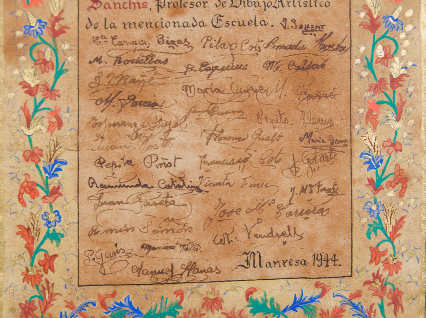 B. ESQUIUS | HOMENAJE A D. FERNANDO HURTADO SANCHIS (MANRESA, 1944) | MANUSCRITO ILUMINADO