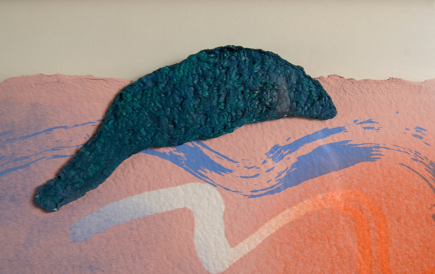 Gerard Sala | "Paisatge amb fulles al vol" (1995) | Técnica Mixta sobre Papel Artesanal Certificada