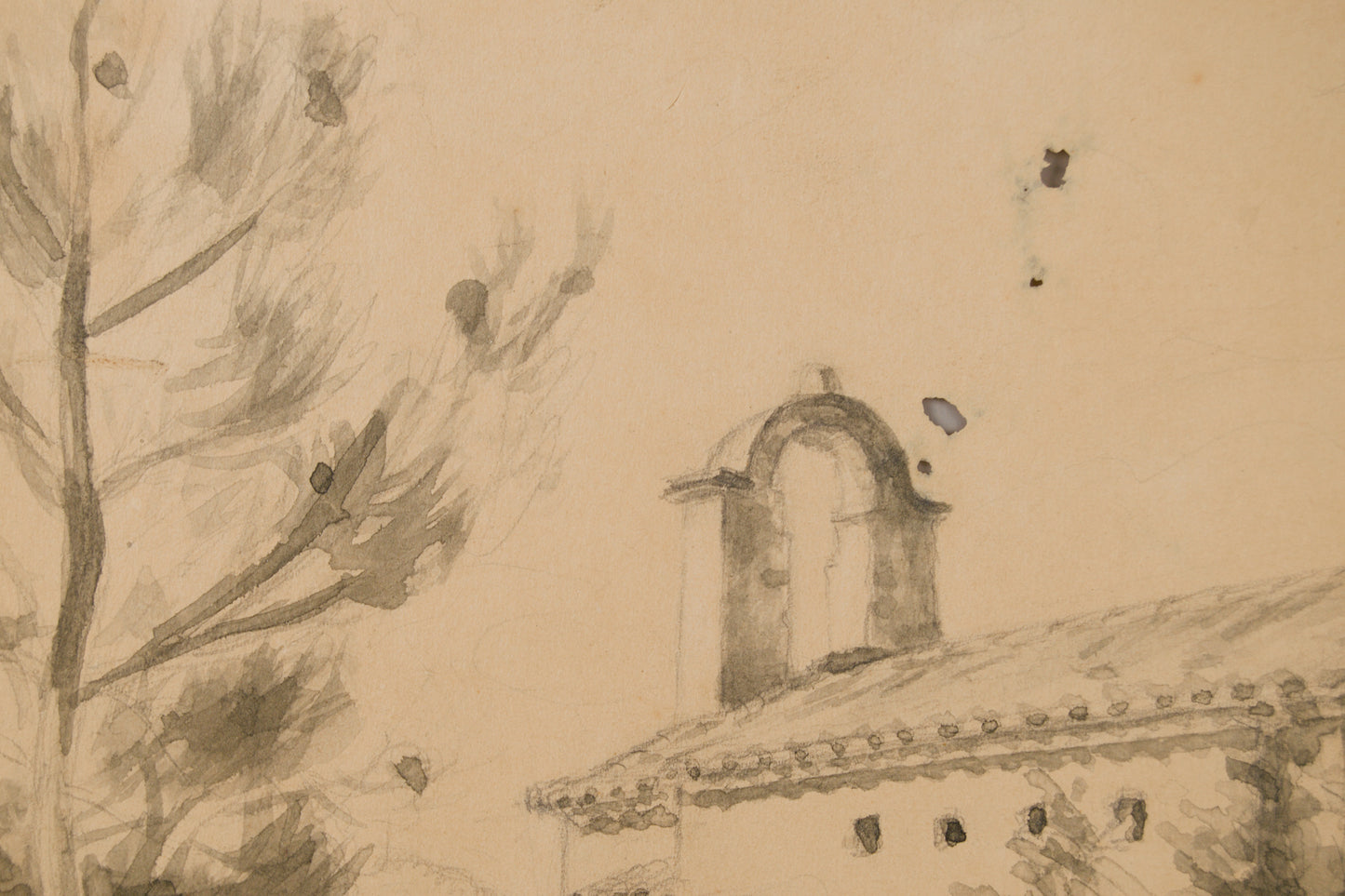 JOAN ARAGONÈS | IGLESIA RURAL (HOMENAJE A MOSSÈN BALDELLÓ) | AGUADA ORIGINAL | ESCUELA CATALANA