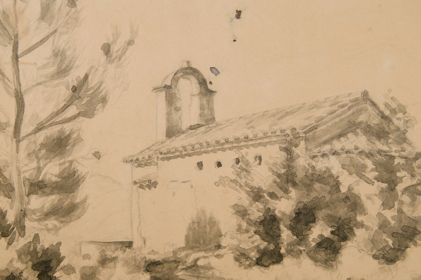 JOAN ARAGONÈS | IGLESIA RURAL (HOMENAJE A MOSSÈN BALDELLÓ) | AGUADA ORIGINAL | ESCUELA CATALANA