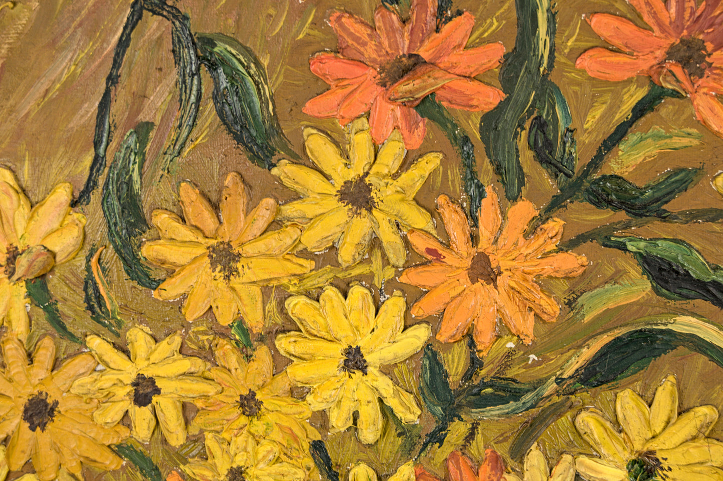 Denise | Composición Floral con Fuerte Empaste | Óleo sobre Lienzo