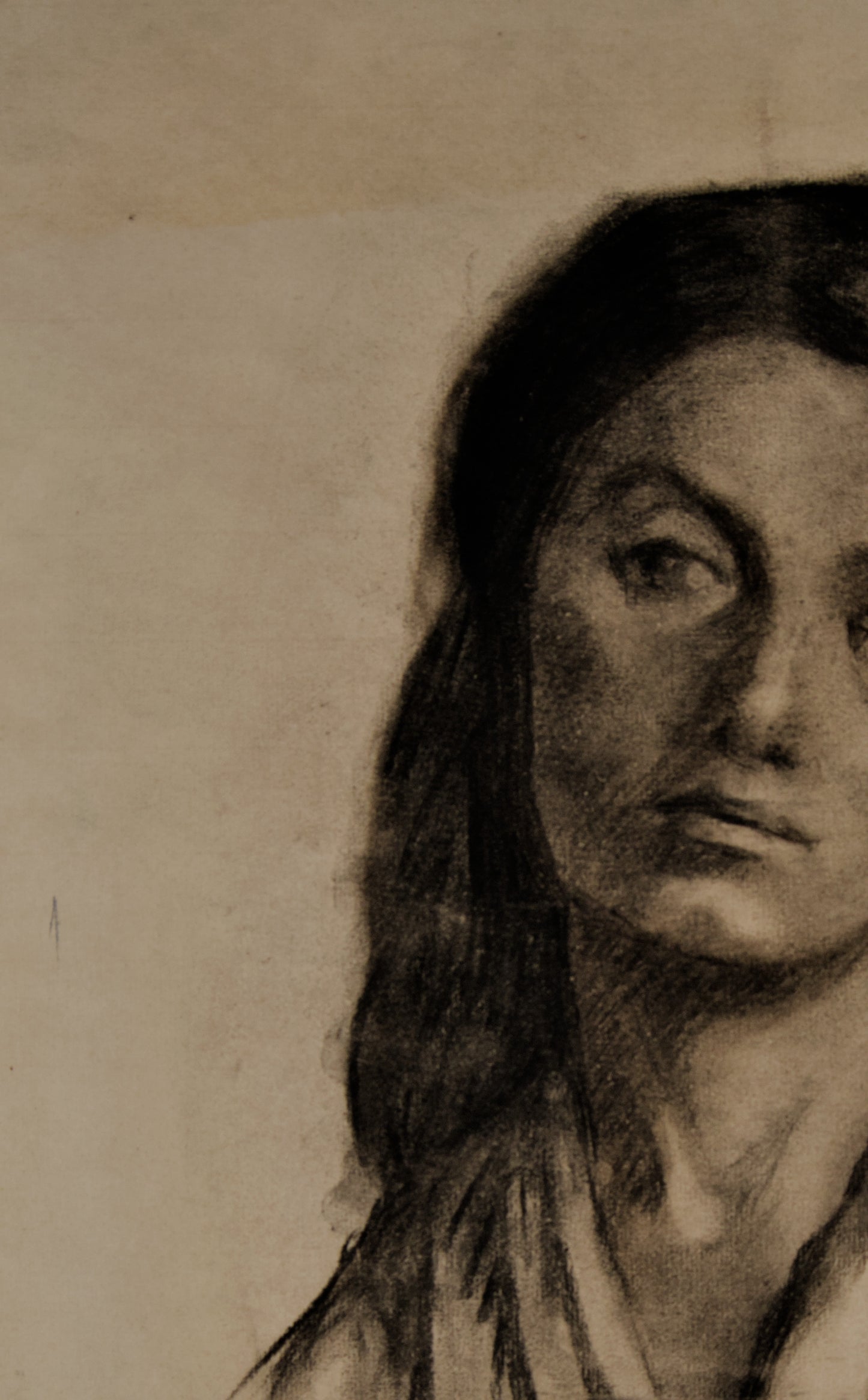 M. Blanchart | Retrato de la Melancolía | Dibujo Original a Doble Cara (1954)