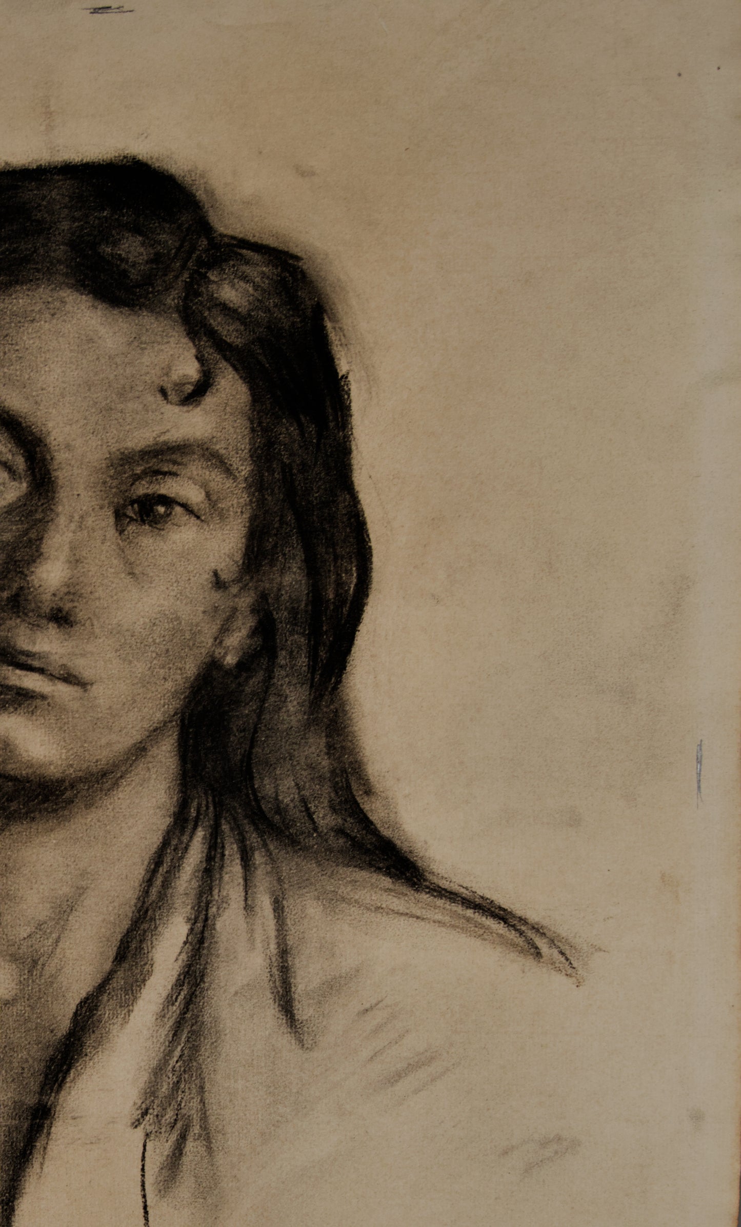 M. Blanchart | Retrato de la Melancolía | Dibujo Original a Doble Cara (1954)