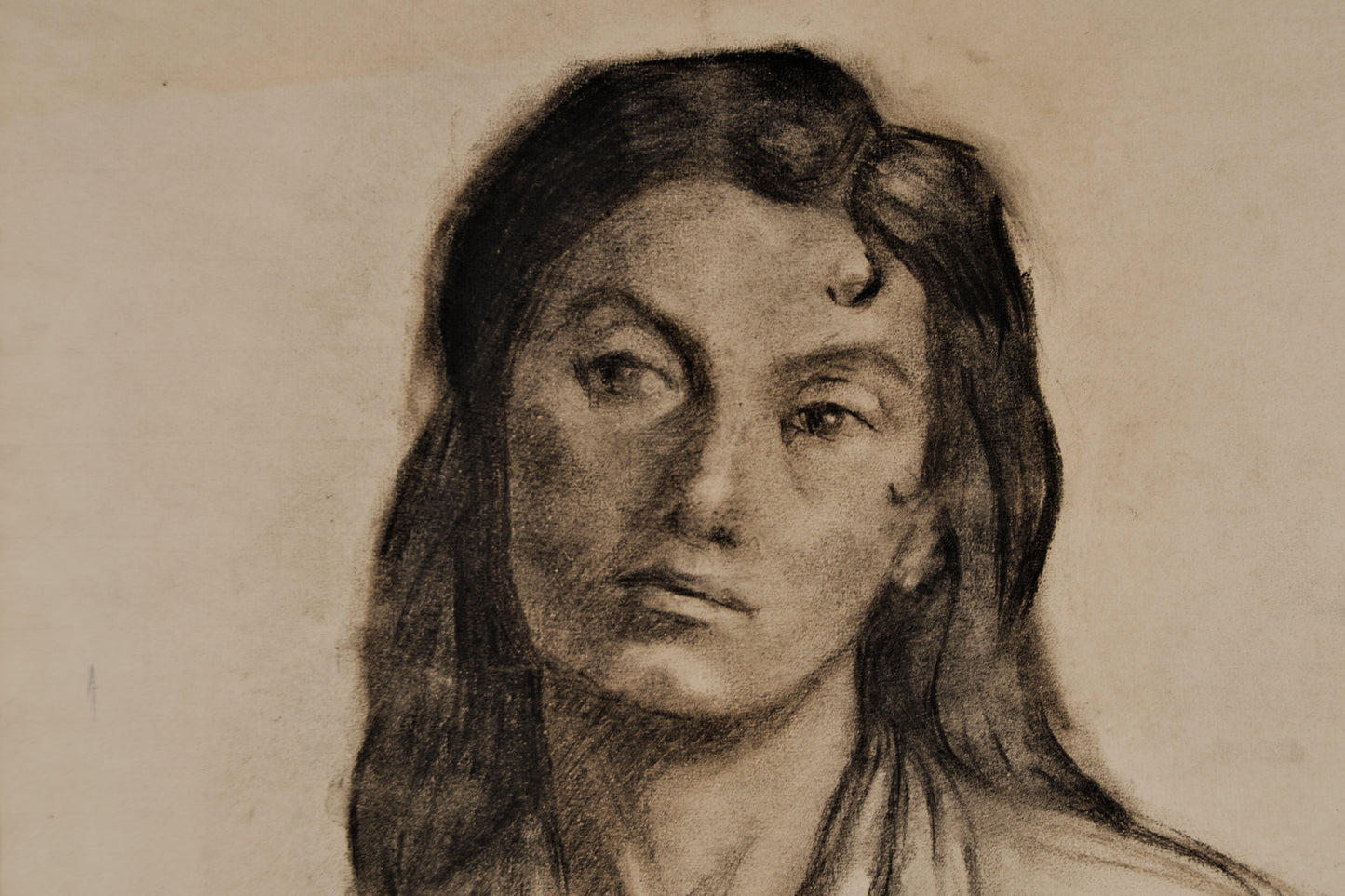 M. Blanchart | Retrato de la Melancolía | Dibujo Original a Doble Cara (1954)