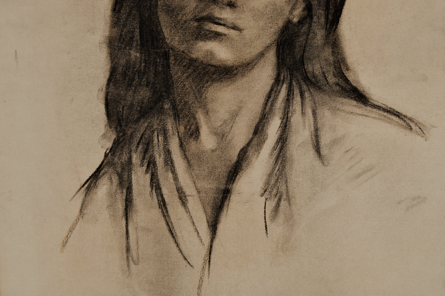 M. Blanchart | Retrato de la Melancolía | Dibujo Original a Doble Cara (1954)
