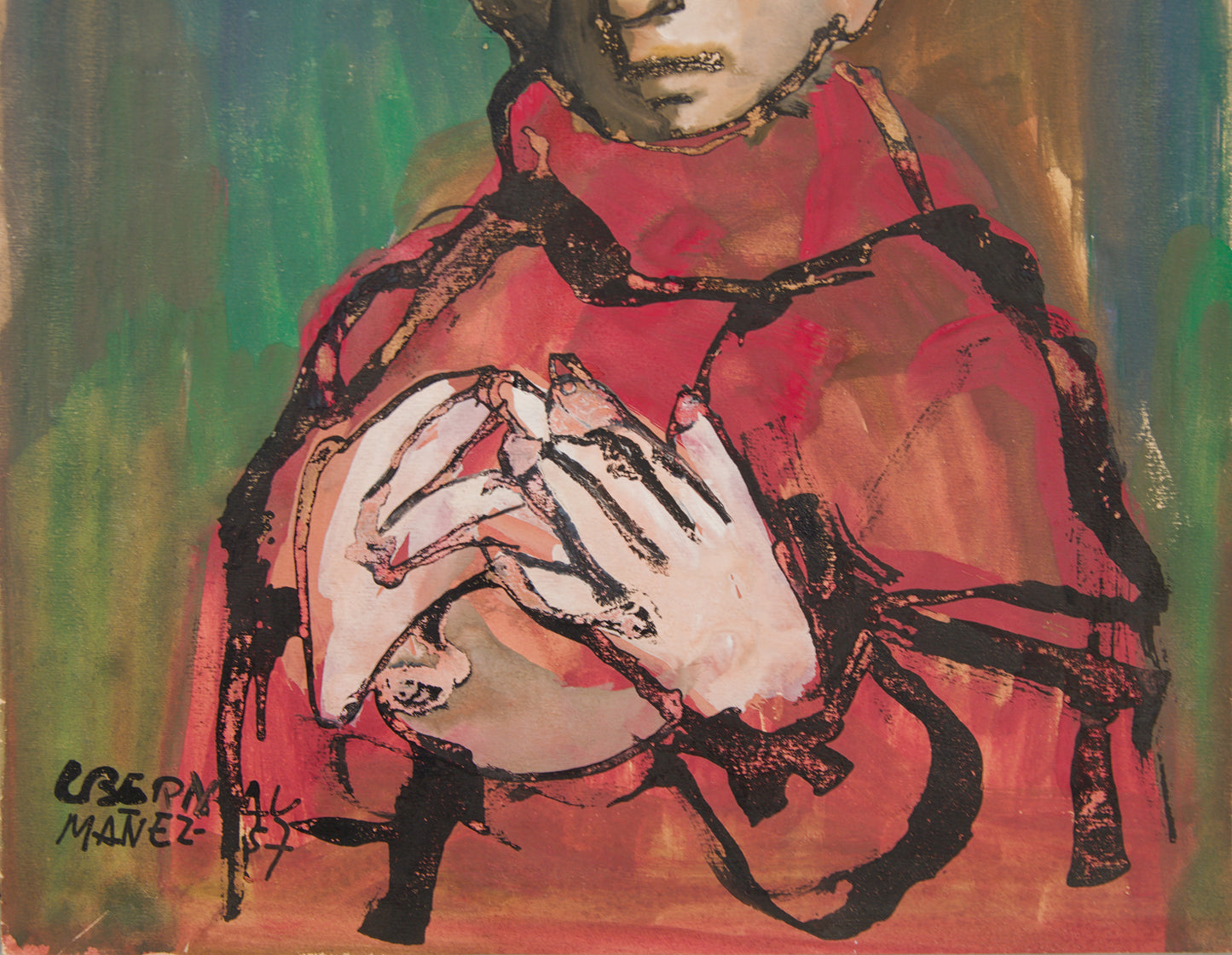LUIS ANTONIO BERNAL MÁÑEZ | RETRATO INFANTIL: INTROSPECCIÓN FIGURATIVA | ESCUELA VALENCIANA | TÉCNICA MIXTA SOBRE PAPEL