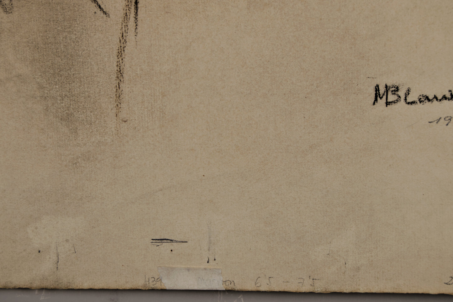 M. Blanchart | Retrato de la Melancolía | Dibujo Original a Doble Cara (1954)