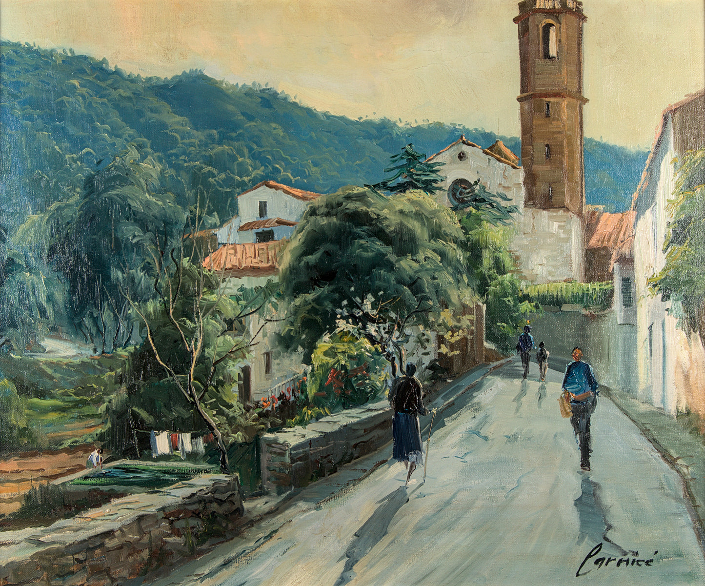 Albert Carner | Costumbrismo Postimpresionista. Escuela Catalana | Óleo sobre Lienzo | S. XX