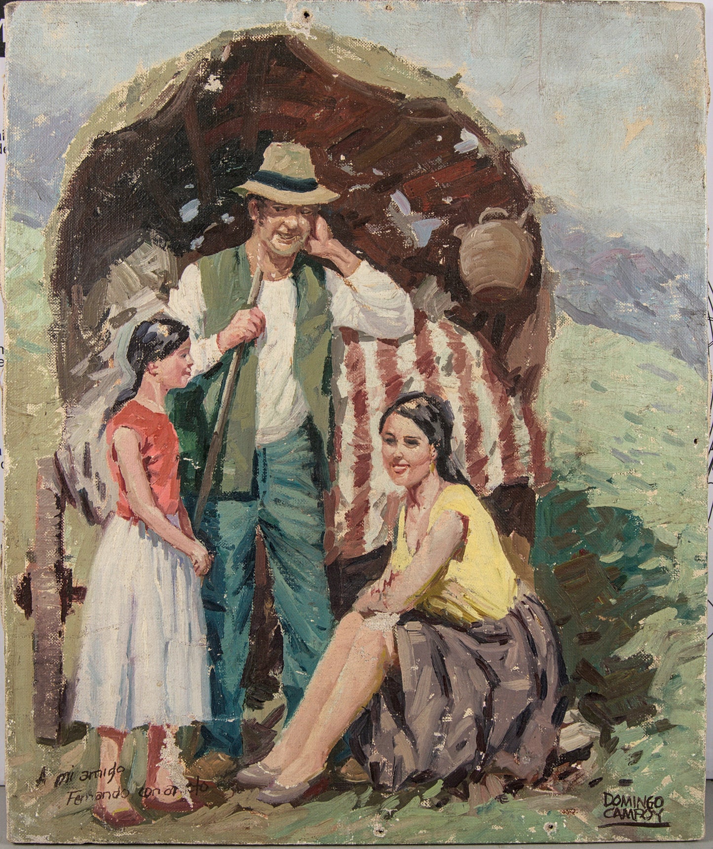 Domingo Campoy | Costumbrismo Mediterráneo: "Gitanets" | Óleo sobre Lienzo