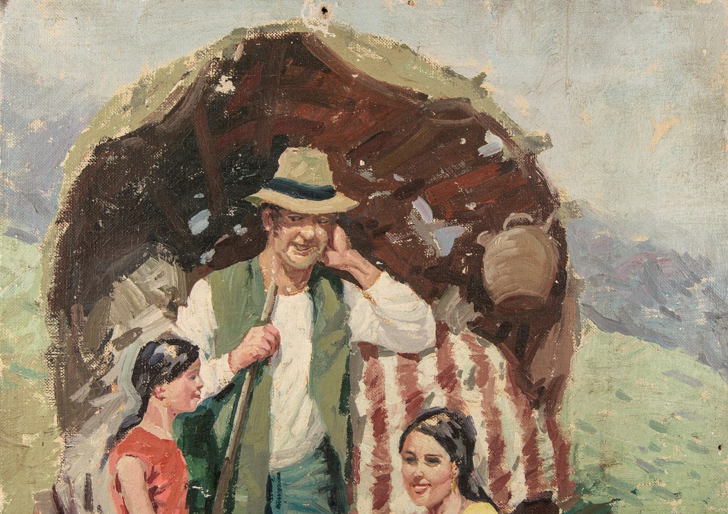 Domingo Campoy | Costumbrismo Mediterráneo: "Gitanets" | Óleo sobre Lienzo