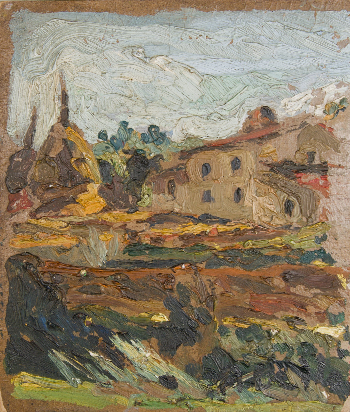 Joan Abelló | La Explosión del Paisaje (Explosivismo) | Óleo Original sobre Tabla