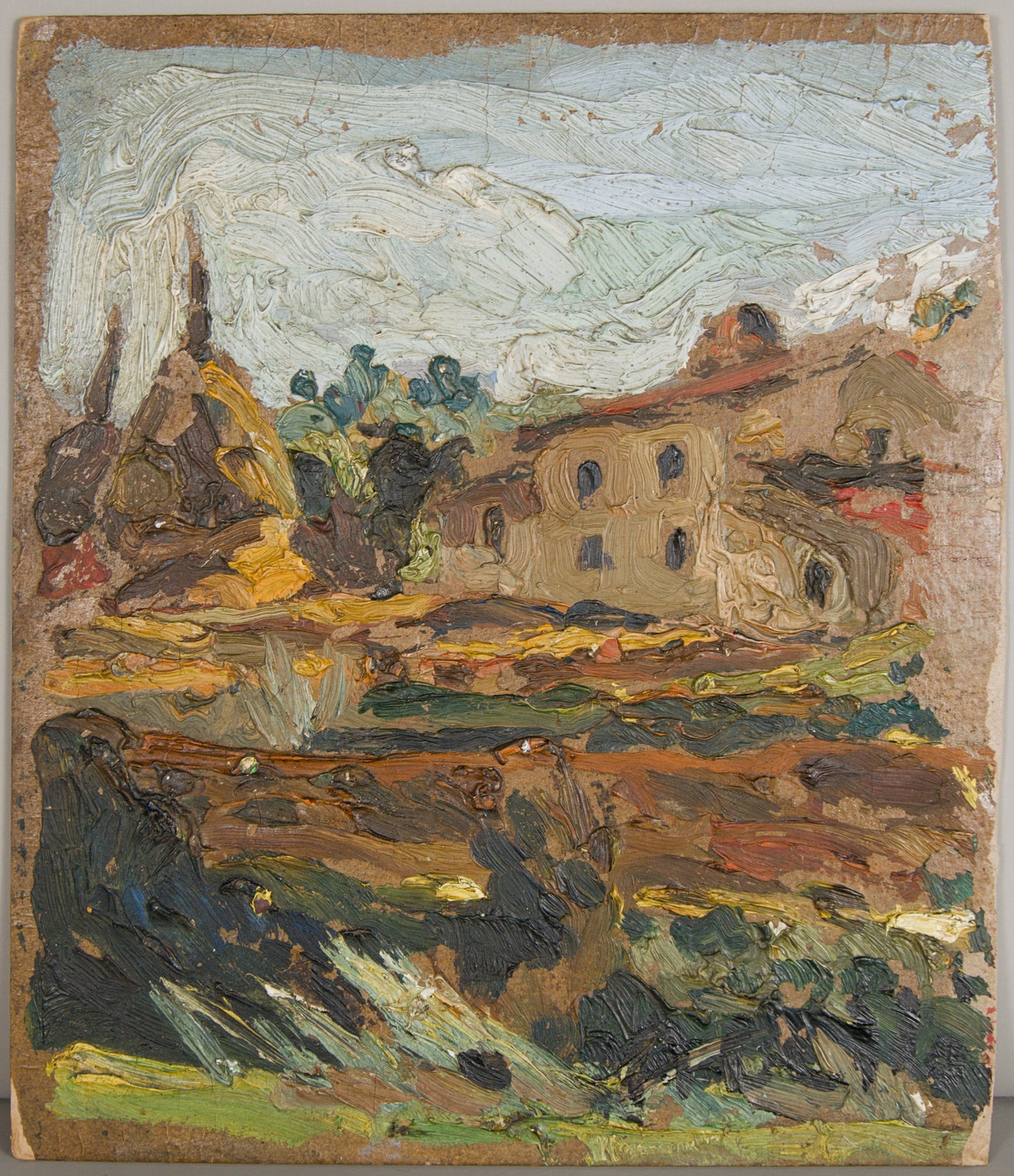 Joan Abelló | La Explosión del Paisaje (Explosivismo) | Óleo Original sobre Tabla