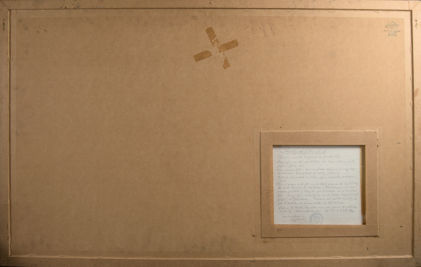 Gerard Sala | "Paisatge amb fulles al vol" (1995) | Técnica Mixta sobre Papel Artesanal Certificada