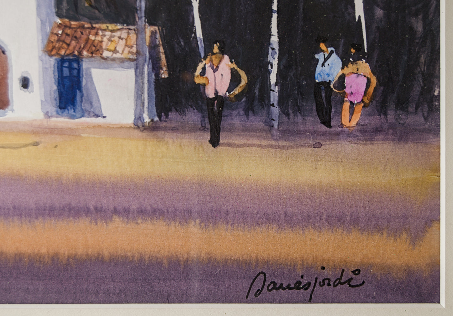 JORDI DANÉS | REUNIÓN EN LA ERMITA | ESCUELA DE OLOT CONTEMPORÁNEA | ACRÍLICO ORIGINAL