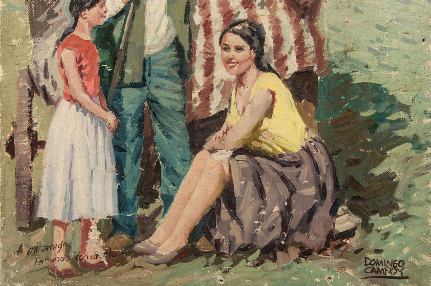 Domingo Campoy | Costumbrismo Mediterráneo: "Gitanets" | Óleo sobre Lienzo