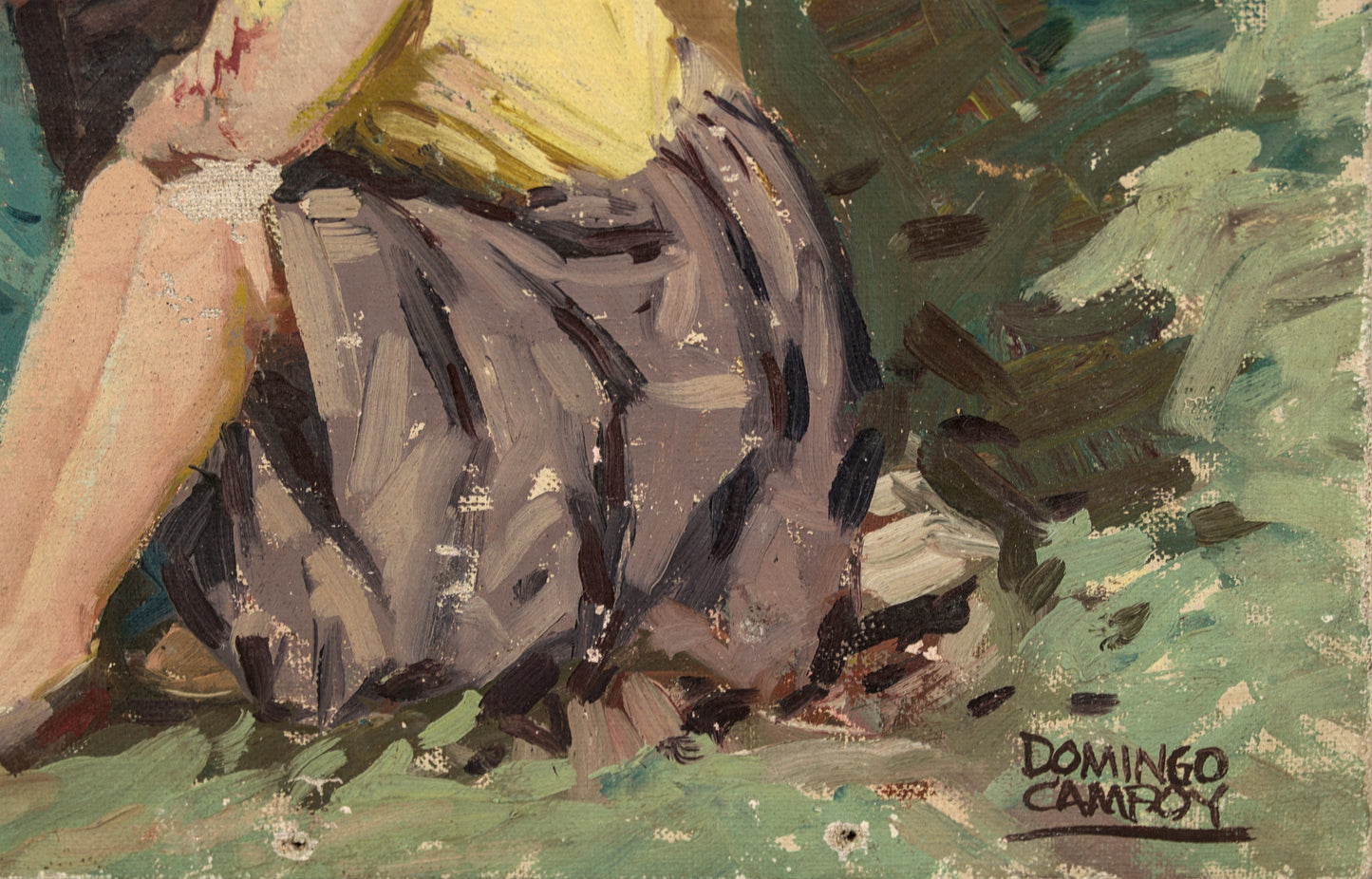 Domingo Campoy | Costumbrismo Mediterráneo: "Gitanets" | Óleo sobre Lienzo