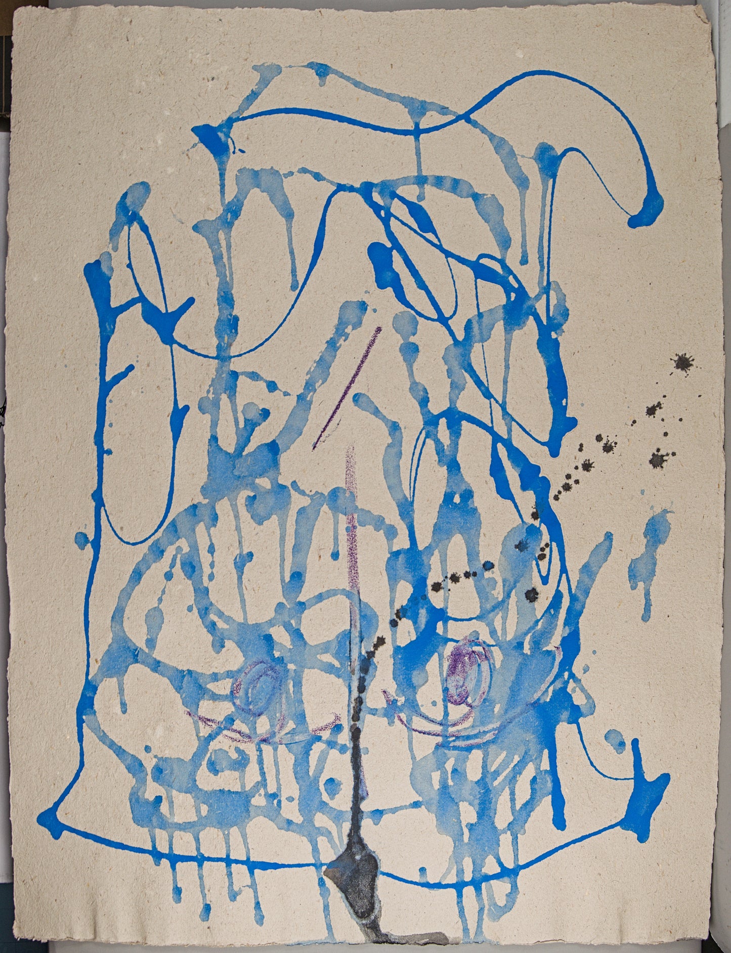 FRAN LOK | ABSTRACCIÓN GESTUAL (1968) | TÉCNICA MIXTA (CERA Y ACUARELA) | INFORMALISMO